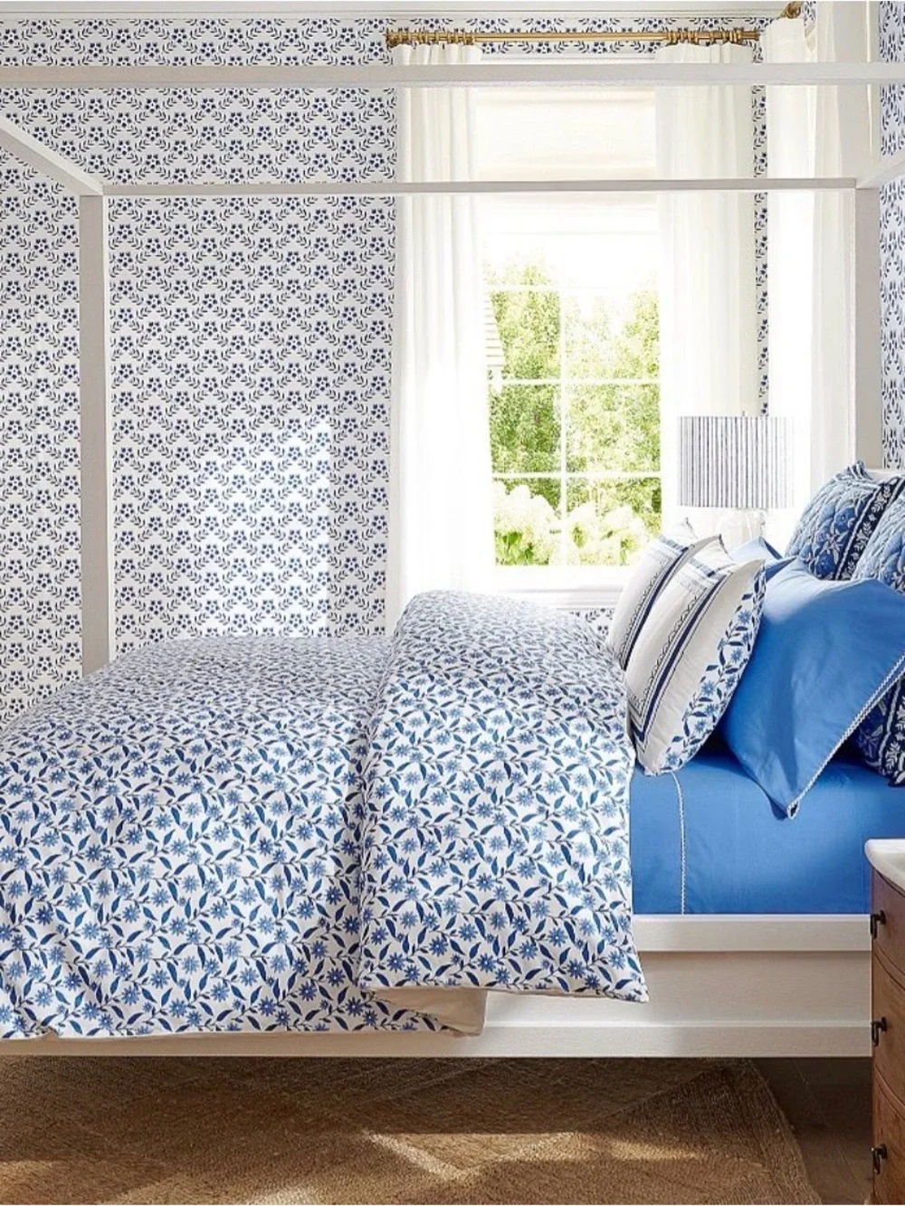 Pottery Barn Mark D. Sikes Pixie Scallop Duvet Cover Reversible Full/Queen 3068